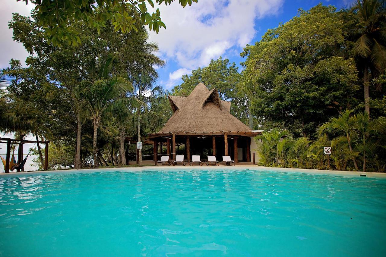 Hotel Rancho Encantado Bacalar Bagian luar foto