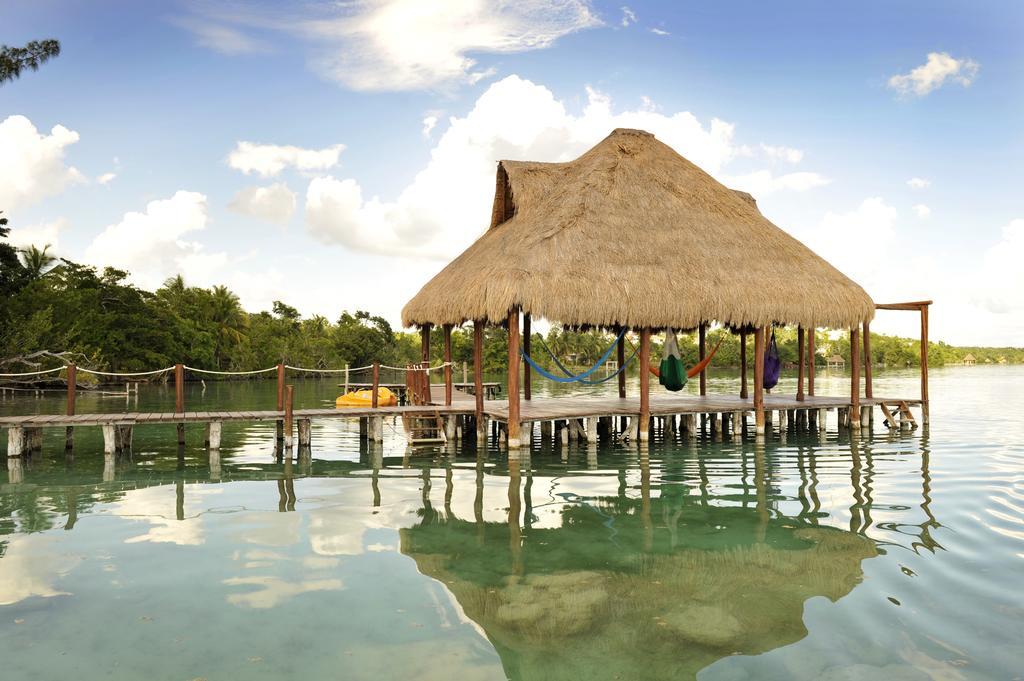 Hotel Rancho Encantado Bacalar Bagian luar foto